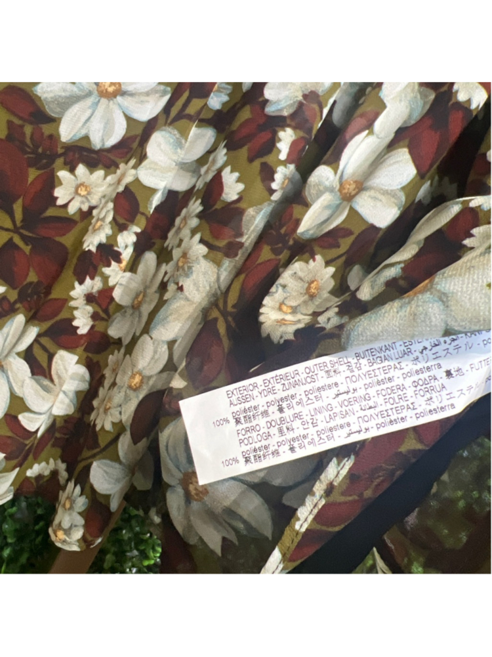 ZARA Floral Ruffle Mini Romper XS Brown White summer Bloggers Favorite Oversize - Picture 12 of 16